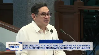 Sen. Aquino, hinimok ang gobyerno na aksyunan ang suspensyon ng buwis sa kuryente at langis