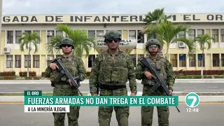 Ecuadorian Army carried out a military operation against illegal mining activities