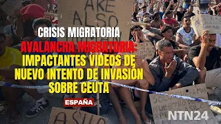 Migrant avalanche: Shocking footage of new attempted invasion of Ceuta