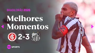GABIGOL BRILHA EM JOGO DE DOIS PÊNALTIS E EXPULSÃO! INTERNACIONAL 2 X 3 SANTOS