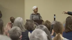 Man arrested after spraying unknown liquid from a syringe on Rep. Ilhan Omar during town hall