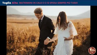 Marriages in Italy are declining and people are getting married later