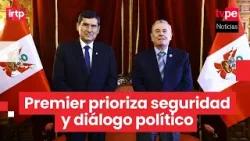 Premier Arroyo se reúne con presidente del Congreso y prioriza la seguridad