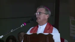 Mons. Jorge García Cuerva en el Vía Crucis de la Ciudad