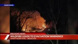 Выпущено предупреждение об эвакуации в связи с лесным пожаром к северо-западу от Боулдера.