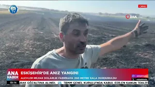 Stubble fire in Eskişehir...