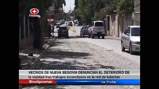 Nueva Segovia residents report road deterioration following unfinished pipeline work