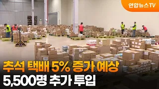 5% Increase in Chuseok Parcel Deliveries Expected… 5,500 Additional Personnel Deployed / Yonhapne...