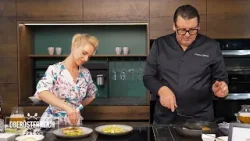 Frühlings-Teller: Zander mit Schmorgurken