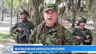 ELN explosive devices neutralized in Toledo, Cúcuta