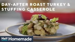 Day-After Roast Turkey Stuffing Casserole | Half Homemade