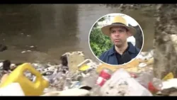 Limpian río Lebrón tras inundaciones en Los Alcarrizos