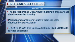 Hornell Police to host free car seat check event
