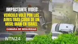 Aterrador video muestra la caída de un misil iraní sobre un vehículo en una calle de Israel