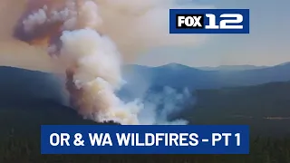 Wildfire update, Sunday evening Aug. 9, PART 1: Oregon & Washington fires burned over 3M acres