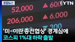 '미-이란 종전협상' 경계심에 코스피 1%대 하락 출발 / YTN