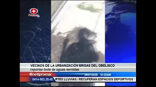 Residents of Brisas del Obelisco neighborhood report sewage spill