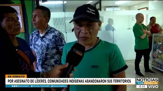 More than 100 Embera Katío indigenous people arrived displaced from Chocó early this Tuesday