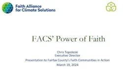 Faith Communities in Action (FCIA) Networking Meeting: March 19, 2024
