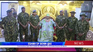 Commodore Eze Onu Leads Air Officers To Felicitate Esama Of Benin At 92