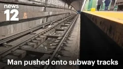 55-летний мужчина был столкнён на рельсы метро на станции в центре Бруклина | News 12