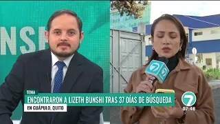 Restos de Lizeth Bunshi fueron encontrados en Quito, tras 37 días de búsqueda