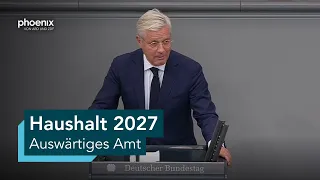 Aussprache zum Haushalt für das Auswärtige Amt | 09.09.26