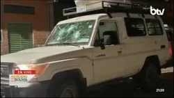 Personal y vehículo de Bolivia TV son atacados en un intento de robo en El Alto