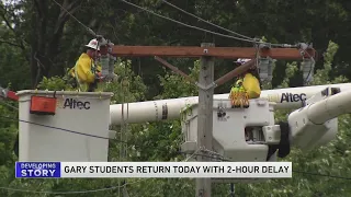 Power back on at most Gary, Indiana, schools as students return to resume school year