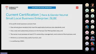 CREO Certification & Local Business Enterprise Program Updates Webinar
