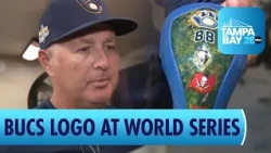 Brewers Coach Charlie Greene Shows Tampa Bay Bucs Pride at World Series