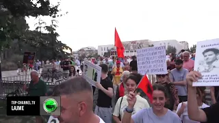 Top Channel/ “Edi Rama o tradhtar”, protestuesit: Në shtator Parlamenti do të jetë i popullit