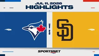 MLB Highlights | Blue Jays vs. Padres - July 11, 2026