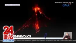 90 pyroclastic density currents at 150 rockfall events, naitala sa Bulkang Mayon | 24 Oras Weekend