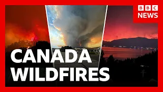 Emergency declared as Canada wildfire doubles in size | BBC News