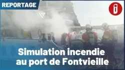 Simulation incendie au port de Fontvieille
