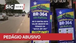 Manifestação cobra redução das tarifas de pedágio na BR 364