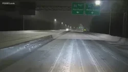 Looking at road conditions in Connecticut from winter storm Looking at road conditions in Connecticut from winter storm