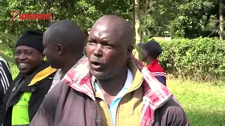 Ithare-ini residents head to Kiang'ombe to urge the government to repair roads
