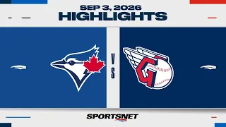 MLB Highlights | Blue Jays vs. Guardians - September 3, 2026