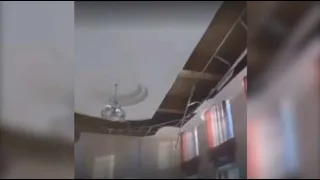 Ceiling collapses at Astana train station