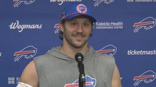 Josh Allen speaks to the media after Wednesday's practice