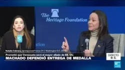 Directo D. C. y la propuesta de Machado de ceder su Nobel de Paz a Trump • FRANCE 24 Español