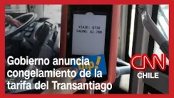 Gobierno anuncia congelamiento de la tarifa del Transantiago