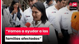 VES: presidenta Keiko Fujimori recorre zonas afectadas por lluvias