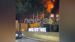 Zjarri pranë tunelit në Vlorë, situatë kritike në zonën e Ujit të Ftohtë