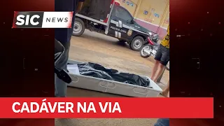 Video shows corpse falling out of Civil Police coroner's van during transport in Porto Velho
