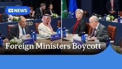 G20 representatives skip 'family' photo with Russian foreign minister | ABC NEWS