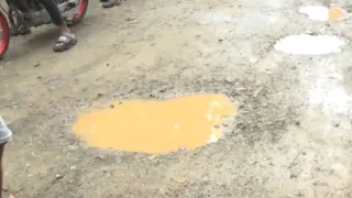 La Estancia community members protest over destroyed streets affecting more than one hundred fami...