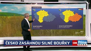Do Česka se ženou silné bouřky s krupobitím. RADAR ukazuje, zda dorazí i k vám